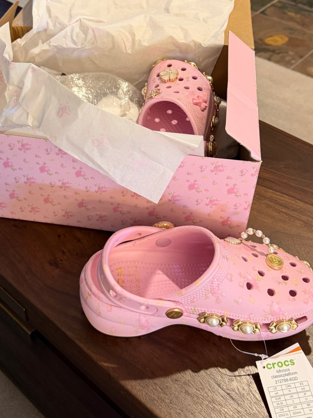 NWT Loveshackfancy ballerina pink platform clog - Picture 4 of 7